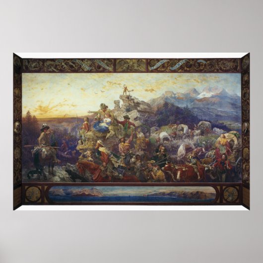 Poster Vers l'ouest, le cours de l'Empire prend son chemi (Devant)