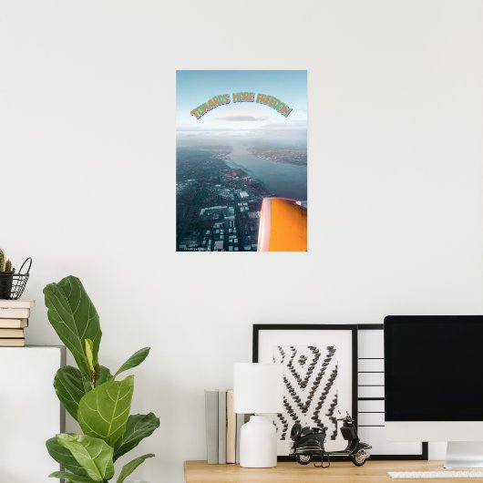 Poster Vers plus de liberté de vol (Bureau à domicile)