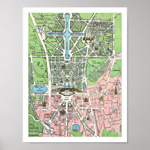 Poster Versailles Map