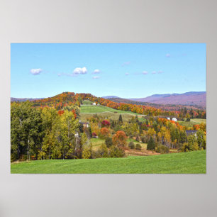 Poster Versant du Vermont en Automne