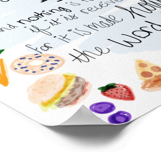 Poster Verse cuisine - 1 Timothée 4:4-5 (Coin)