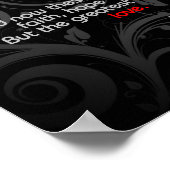 Poster Verse de la Bible Amour, Noir/Rouge (Coin)