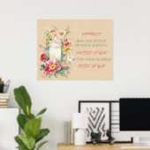 Poster Verse Inspirationnel à la bougie (Bureau à domicile)