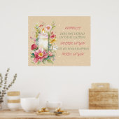 Poster Verse Inspirationnel à la bougie (Cuisine)