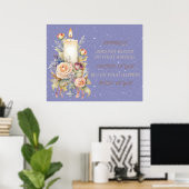 Poster Verse Inspirationnel à la bougie (Bureau à domicile)