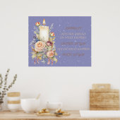 Poster Verse Inspirationnel à la bougie (Cuisine)