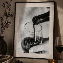 Versement de vin - Verre élégant et bouteille en g