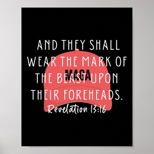 Poster Verset Anti Trump Bible Et Ils Porteront La Mar (Devant)