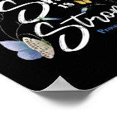 Poster Verset Bible Elle Est Proverbes Forts 31:25 Papill (Coin)