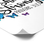 Poster Verset Bible Elle Est Proverbes Forts 31:25 Papill (Coin)