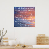 Poster verset bible Nehemiah 1:11 coucher de soleil ciel  (Cuisine)