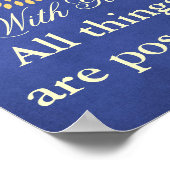 Poster Verset biblique avec Dieu Toutes les choses possib (Coin)