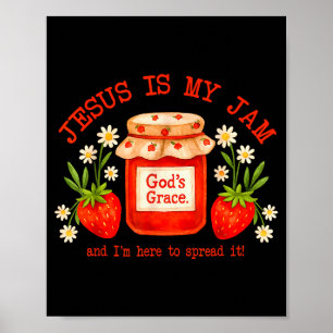 Poster Verset biblique chrétien Foi Fraise Jésus est le m