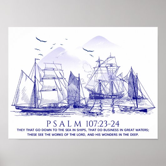 Poster Verset biblique côtier (Devant)