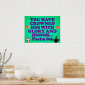 Poster verset biblique du Psaume 8:5. (Cuisine)