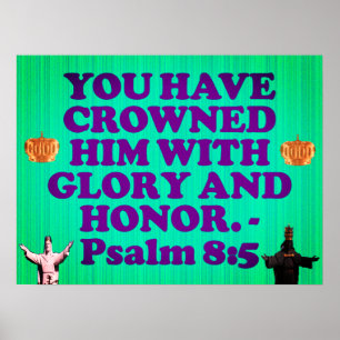 Poster verset biblique du Psaume 8:5.