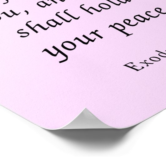 Poster Verset biblique, Exode 14:14 (Coin)