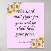 Poster Verset biblique, Exode 14:14 (Devant)