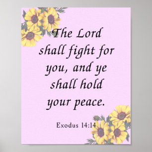 Poster Verset biblique, Exode 14:14