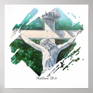 Poster Verset biblique Il Est Ressuscité Foi