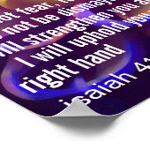 Poster Verset biblique inspirant personnalisé (Coin)