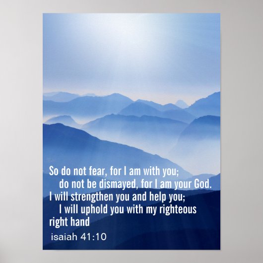 Poster Verset biblique inspirant personnalisé (Devant)