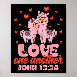 Poster Verset biblique Jean 13&#; Lama Saint-Valentin ch