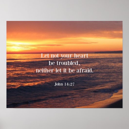 Poster verset biblique, Jean 14 27 (Devant)