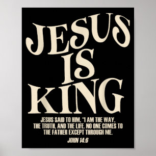 Poster Verset biblique Jésus est roi Jean 14_6 Dieu chrét