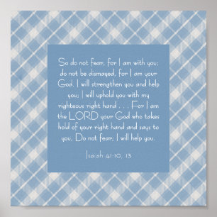 Poster Verset biblique personnalisable Esaïe 41:10, 13