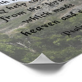 Poster Verset biblique, Psaume 121:1-2 (Coin)