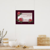 Poster Verset biblique : Roses roses : Jérémie 29:11 : Ar (Cuisine)