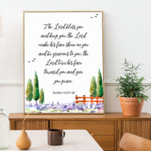 Poster verset de la Bible - bénédiction : L'Écriture du S