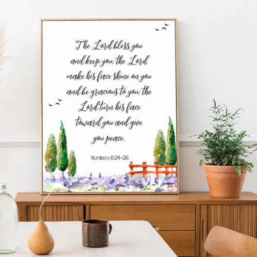 Poster verset de la Bible - bénédiction : L'Écriture du S