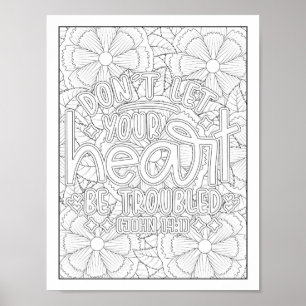 Poster Verset de la Bible/Coloration des adultes chrétien