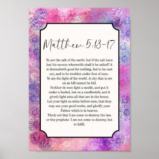 Poster Verset de la Bible de Matthew en WallArt