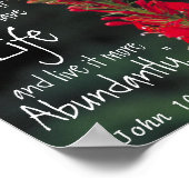 Poster verset de la bible encouragement Jean 10:10 (Coin)