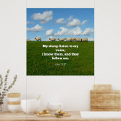Poster verset de la Bible, Jean 10:27, (Cuisine)