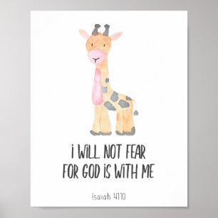 Poster Verset de la Bible pour enfants Je ne crains pas