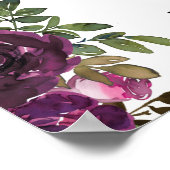 Poster verset de la Bible Romans prune rose écritures flo (Coin)