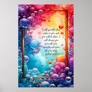 Poster Verset de la Sainte Bible chrétienne Ézéchiel 36:2