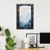 Poster Verset de la Sainte Bible chrétienne Matthieu 11:2 (Bureau à domicile)