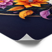 Poster Versets de la Bible à cadre floral Arrière - plan  (Coin)