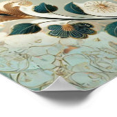 Poster Versets de la Bible à cadre vert et bronze (Coin)