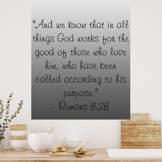 Poster Versets de la Bible chrétienne (Cuisine)