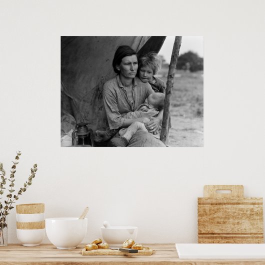 Poster Version alternative de la mère migratrice (Cuisine)