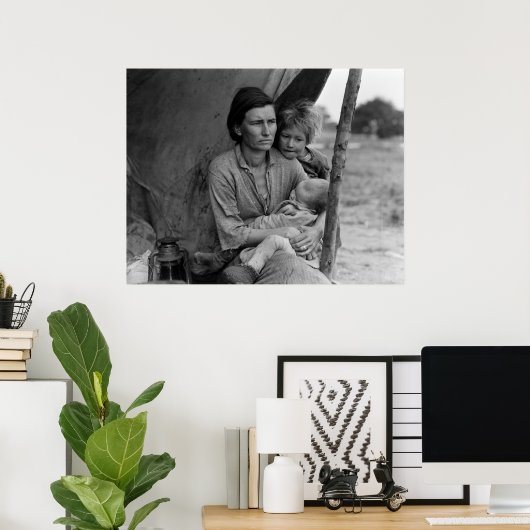 Poster Version alternative de la mère migratrice (Bureau à domicile)