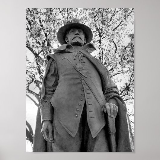 Poster Version imprimée du gouverneur William Bradford (Devant)