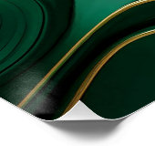 Poster Vert Abstrait moderne et or- (Coin)