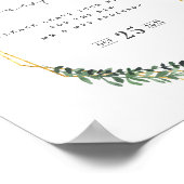 Poster Vert aquarelle géométrique or (Coin)